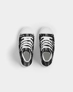Load image into Gallery viewer, Black Mud Cloth Print Kids Hightop Canvas Shoe
