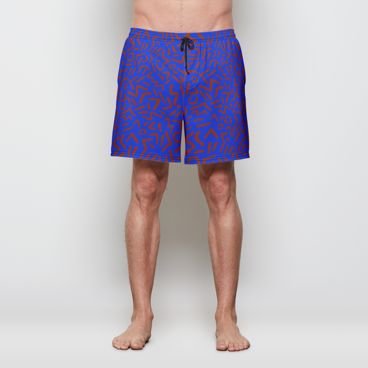 Ziggy Azure Mens Swim Trunks w/ Lining