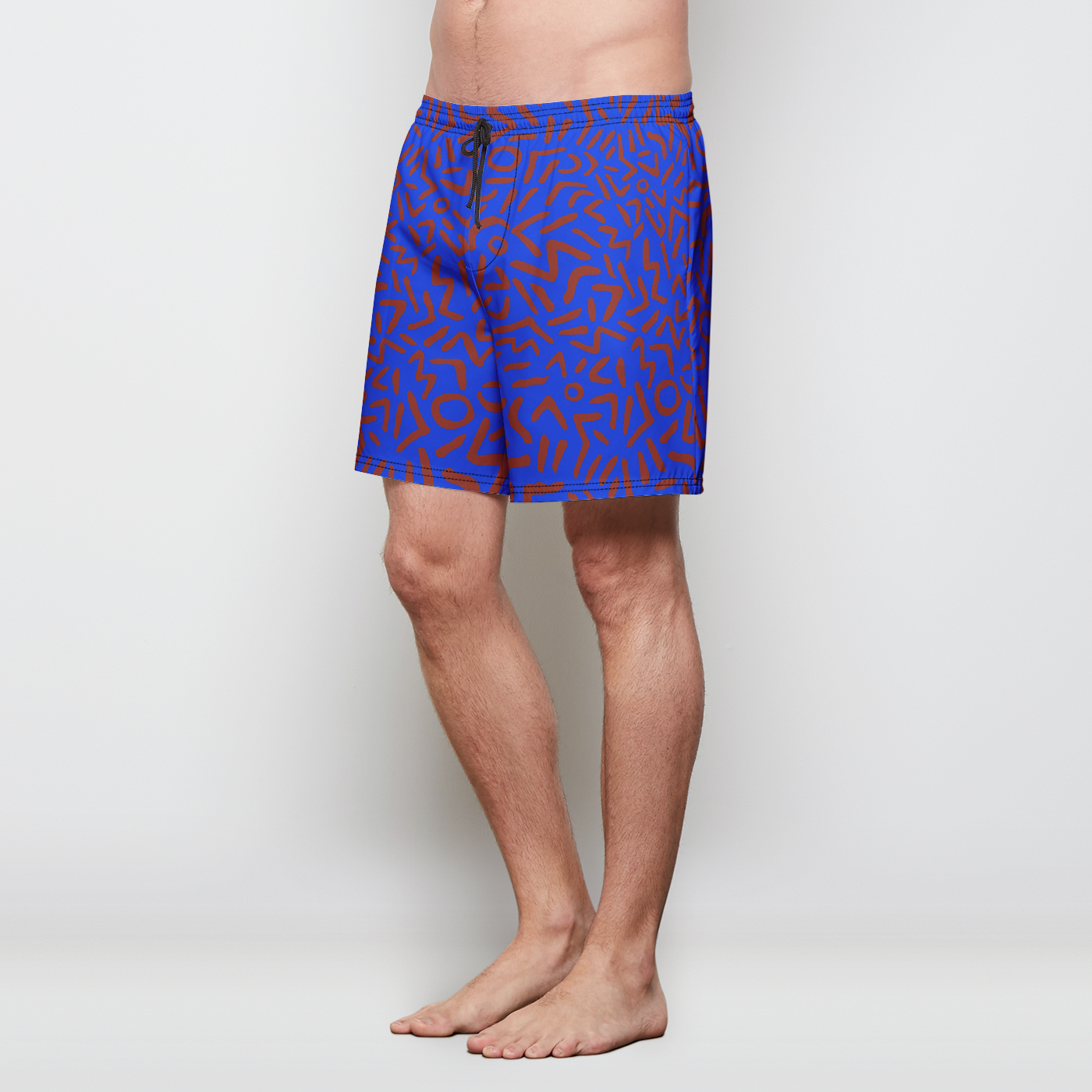 Ziggy Azure Mens Swim Trunks w/ Lining