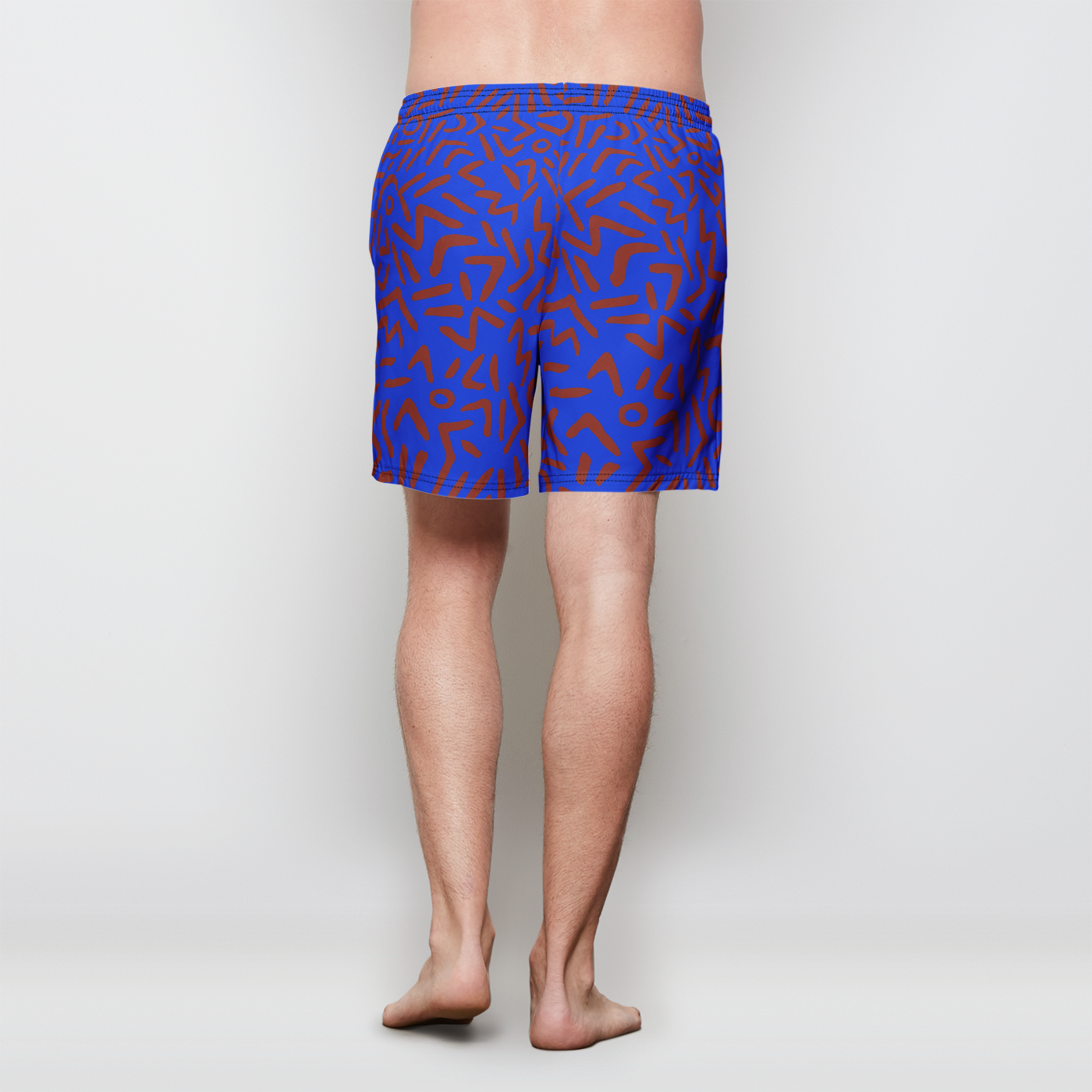 Ziggy Azure Mens Swim Trunks w/ Lining