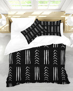 Load image into Gallery viewer, Black Mud Cloth Print King Duvet Cover Set
