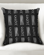 Load image into Gallery viewer, Black Mud Cloth Print Throw Pillow Case 20&quot;x20&quot;
