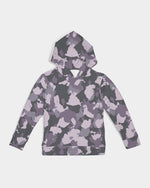 Load image into Gallery viewer, Purple Gray Camo Kids Hoodie

