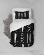 Load image into Gallery viewer, Black Mud Cloth Print Twin Duvet Cover Set

