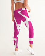 Lade das Bild in den Galerie-Viewer, Wild Pink n&#39; White Women&#39;s Yoga Pants
