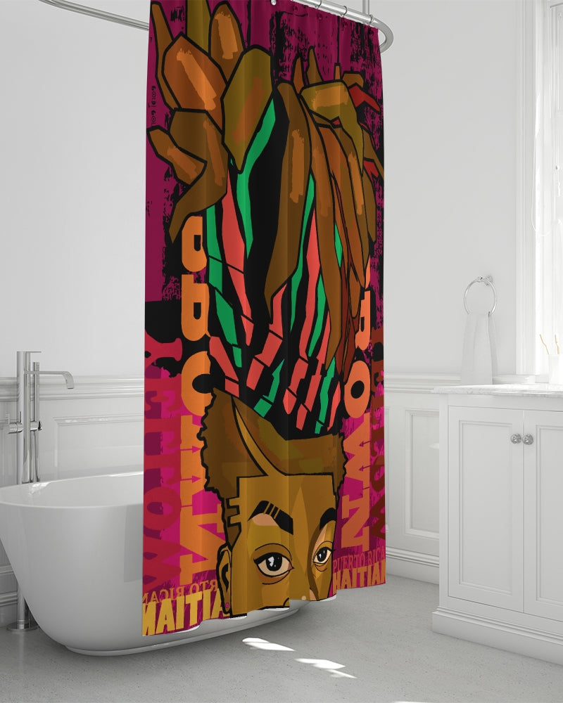 Tribe by Goldi Gold Shower Curtain 72"x72"