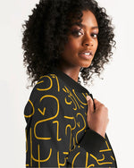 Lade das Bild in den Galerie-Viewer, AfroPop Noir Women&#39;s Bomber Jacket
