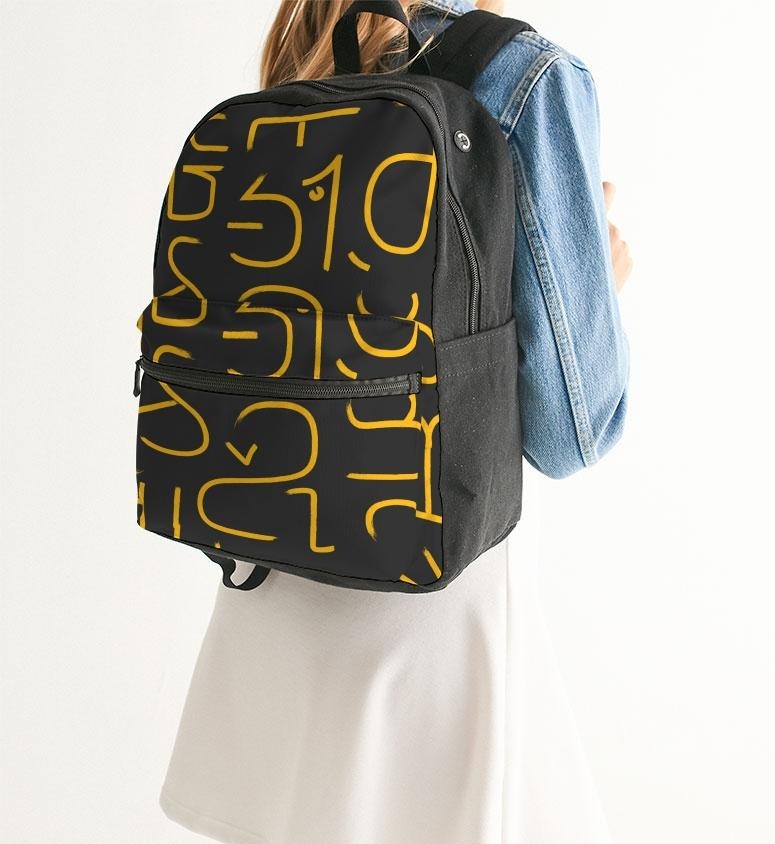 AfroPop Noir Small Canvas Backpack
