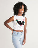 Load image into Gallery viewer, Black Cotton Women&#39;s Twist-Front Tank
