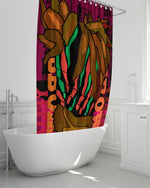 Load image into Gallery viewer, Tribe by Goldi Gold Shower Curtain 72&quot;x72&quot;
