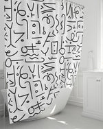 Load image into Gallery viewer, Mutapa Noir Shower Curtain 72&quot;x72&quot;
