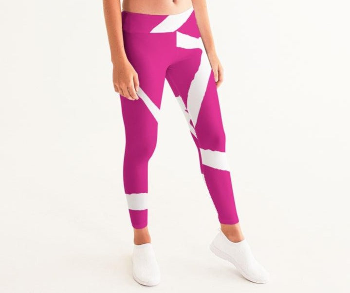 Wild Pink n' White Women's Yoga Pants