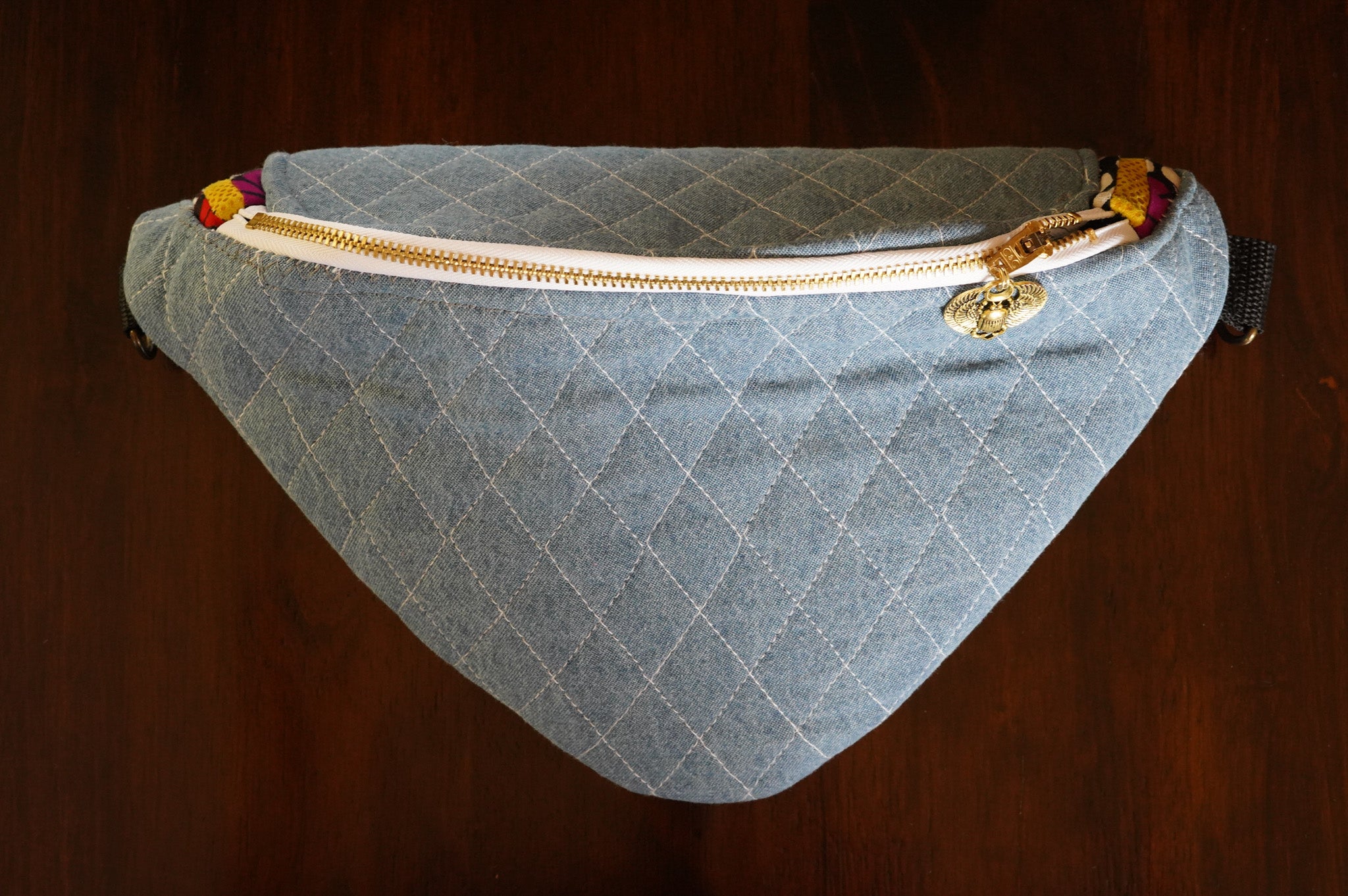 Quilted Denim Fanny Pack