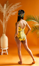Load image into Gallery viewer, AfroPop Women&#39;s One-Piece Swimsuit
