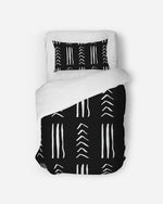 Load image into Gallery viewer, Black Mud Cloth Print Twin Duvet Cover Set
