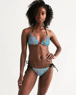 Load image into Gallery viewer, Berry Kuba Remix Women&#39;s Triangle String Bikini
