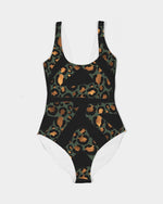 Load image into Gallery viewer, Green Leopard Noir Women&#39;s One-Piece Swimsuit
